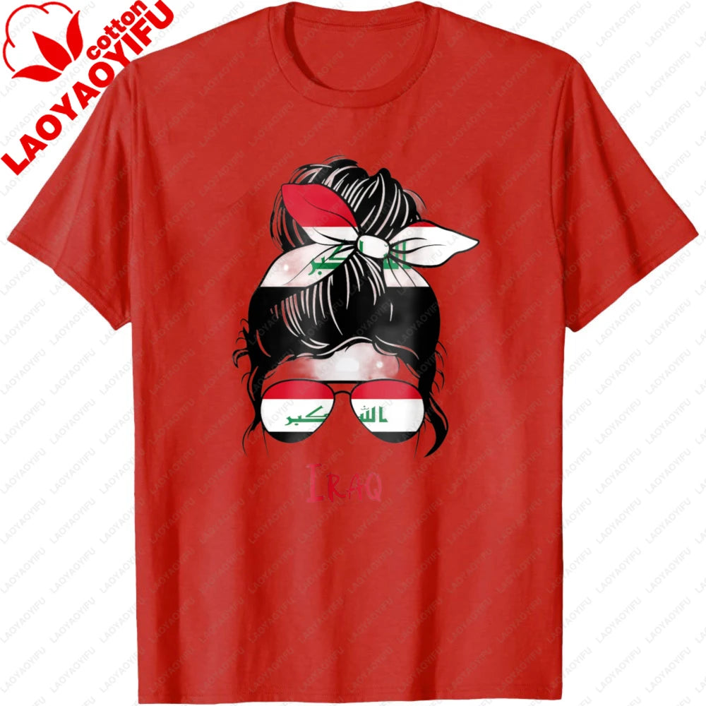 Iraqi Girl Iraq Girl Iraq Woman Flag T-Shirt Women Clothes
