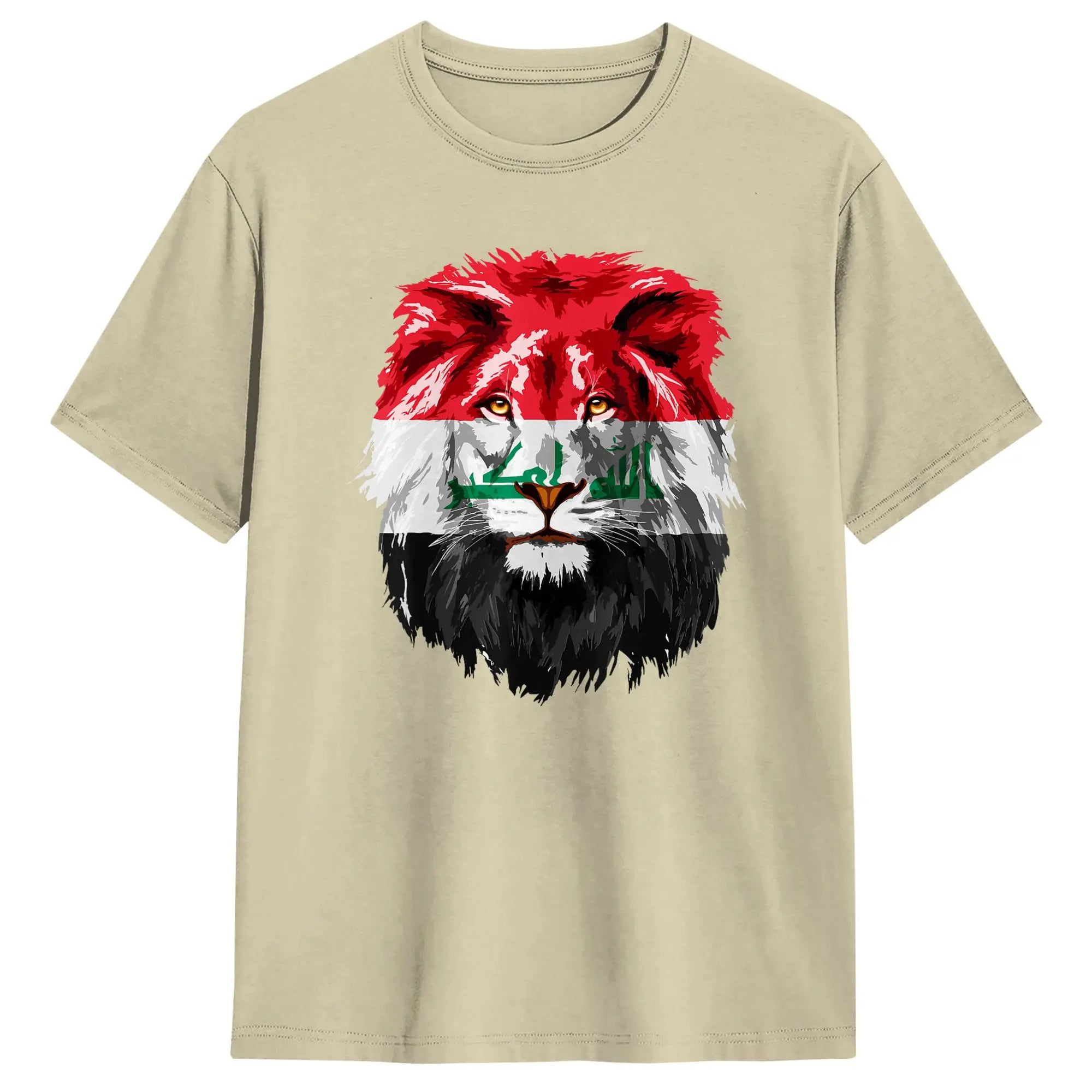 Iraqi Flag Iraq Lion Face Iraq Flag T-Shirt for Men