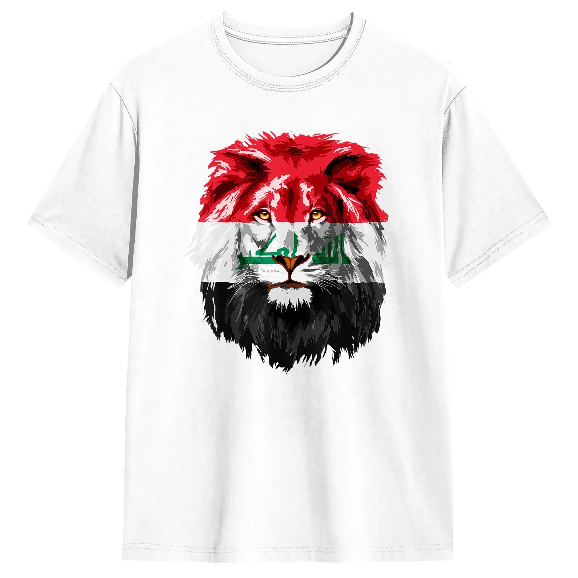 Iraqi Flag Iraq Lion Face Iraq Flag T-Shirt for Men