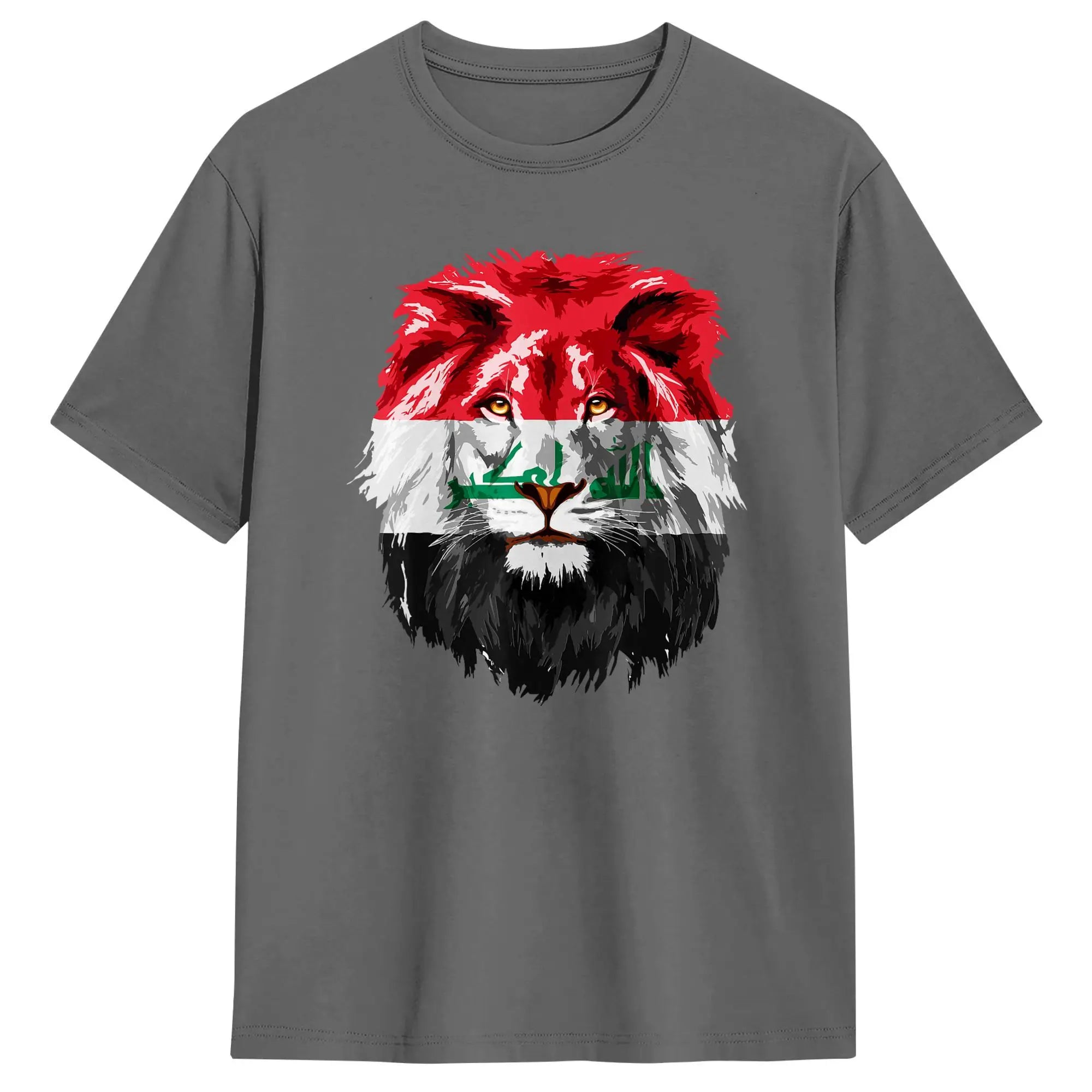 Iraqi Flag Iraq Lion Face Iraq Flag T-Shirt for Men