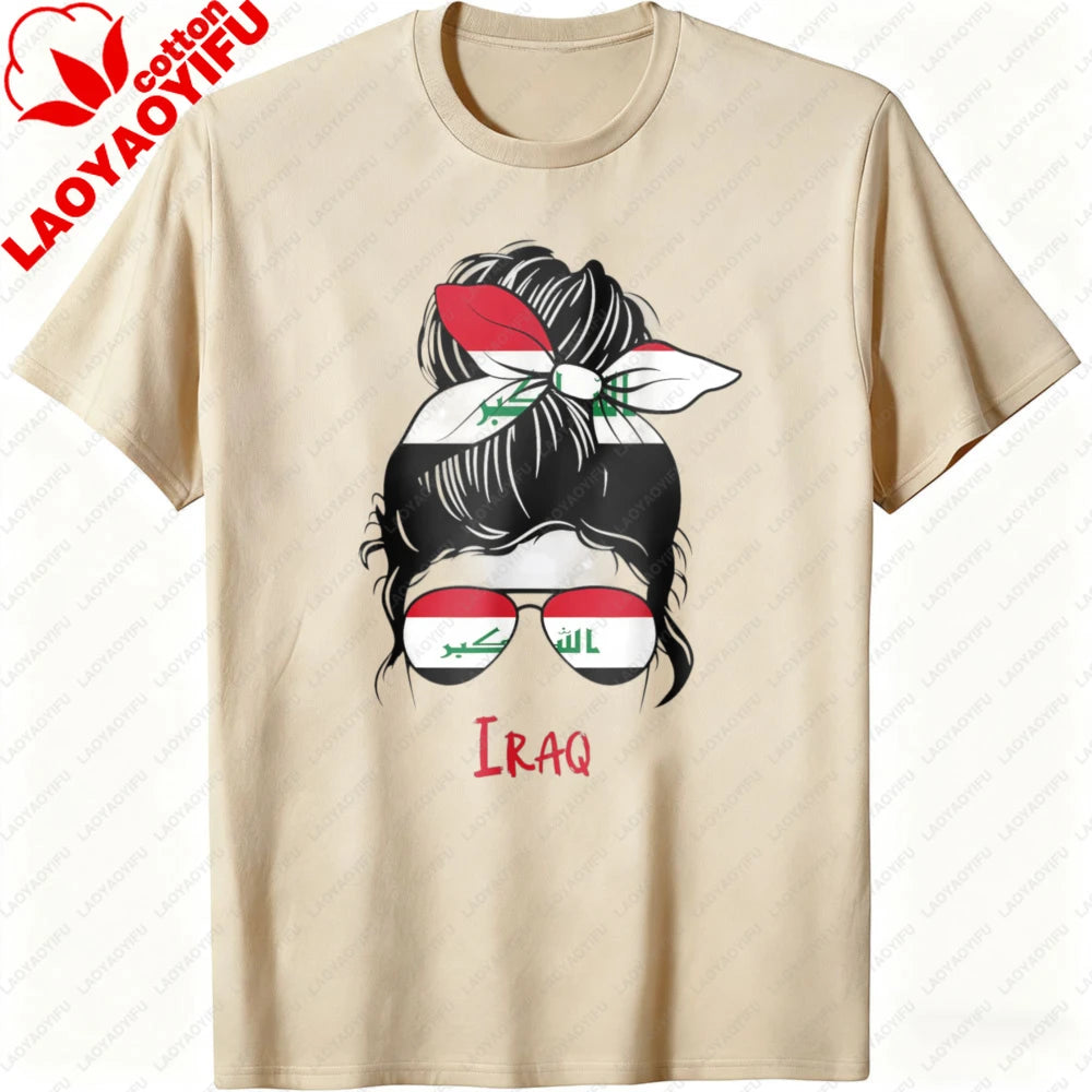 Iraqi Girl Iraq Girl Iraq Woman Flag T-Shirt Women Clothes