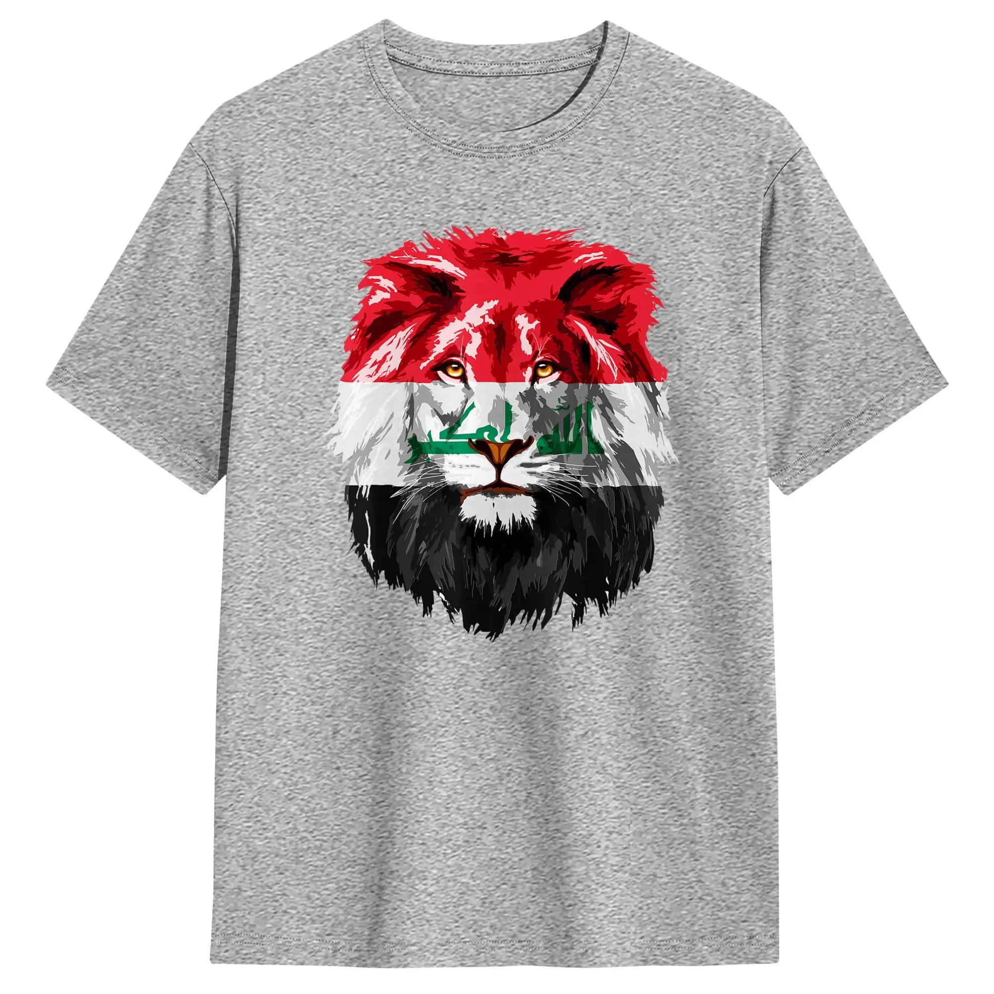 Iraqi Flag Iraq Lion Face Iraq Flag T-Shirt for Men