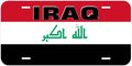 Iraq Flag with Country Name Novelty Car Tag License Plate Aluminum