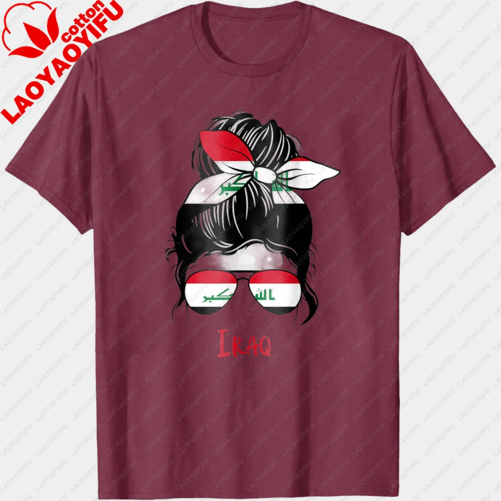 Iraqi Girl Iraq Girl Iraq Woman Flag T-Shirt Women Clothes
