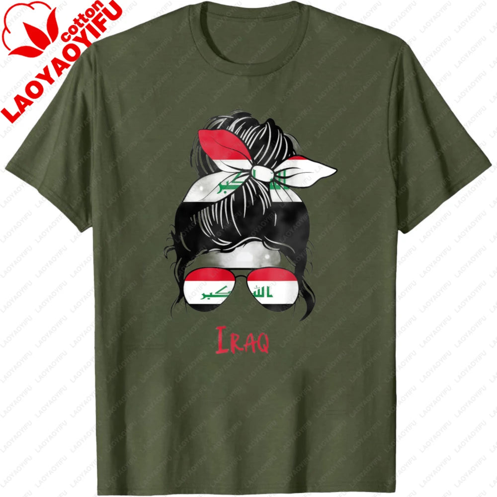 Iraqi Girl Iraq Girl Iraq Woman Flag T-Shirt Women Clothes