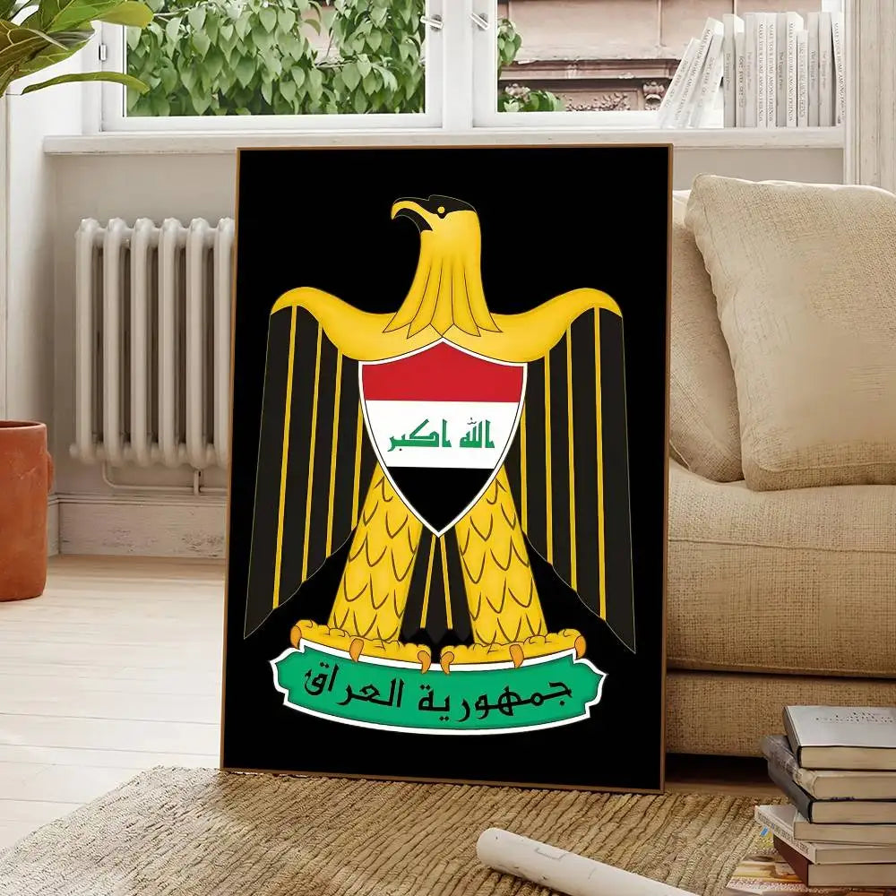 Iraqi Iraq National Flag Poster Decorative Paintings Suitable For Living Rooms Bedrooms Offices And Bars