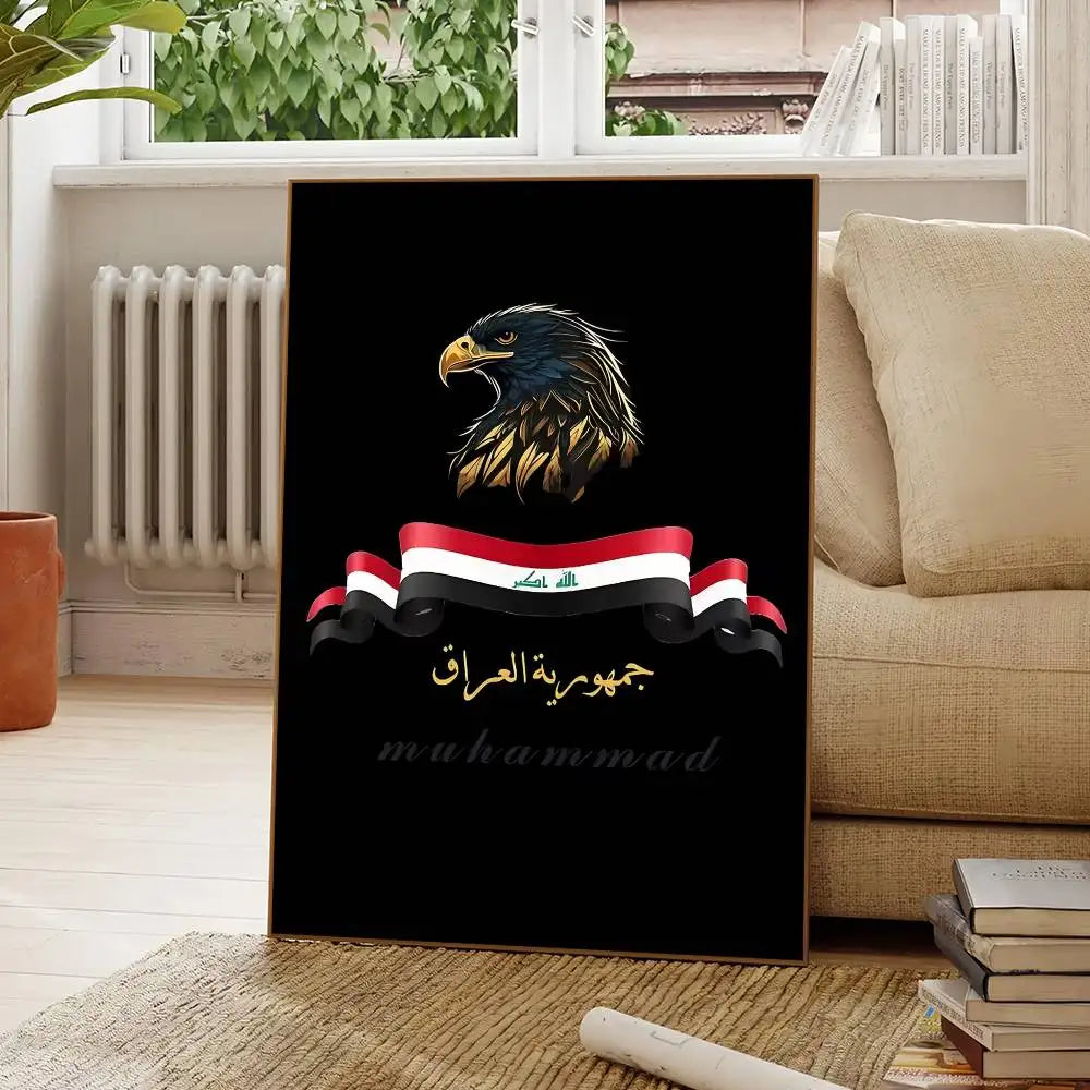 Iraqi Iraq National Flag Poster Decorative Paintings Suitable For Living Rooms Bedrooms Offices And Bars