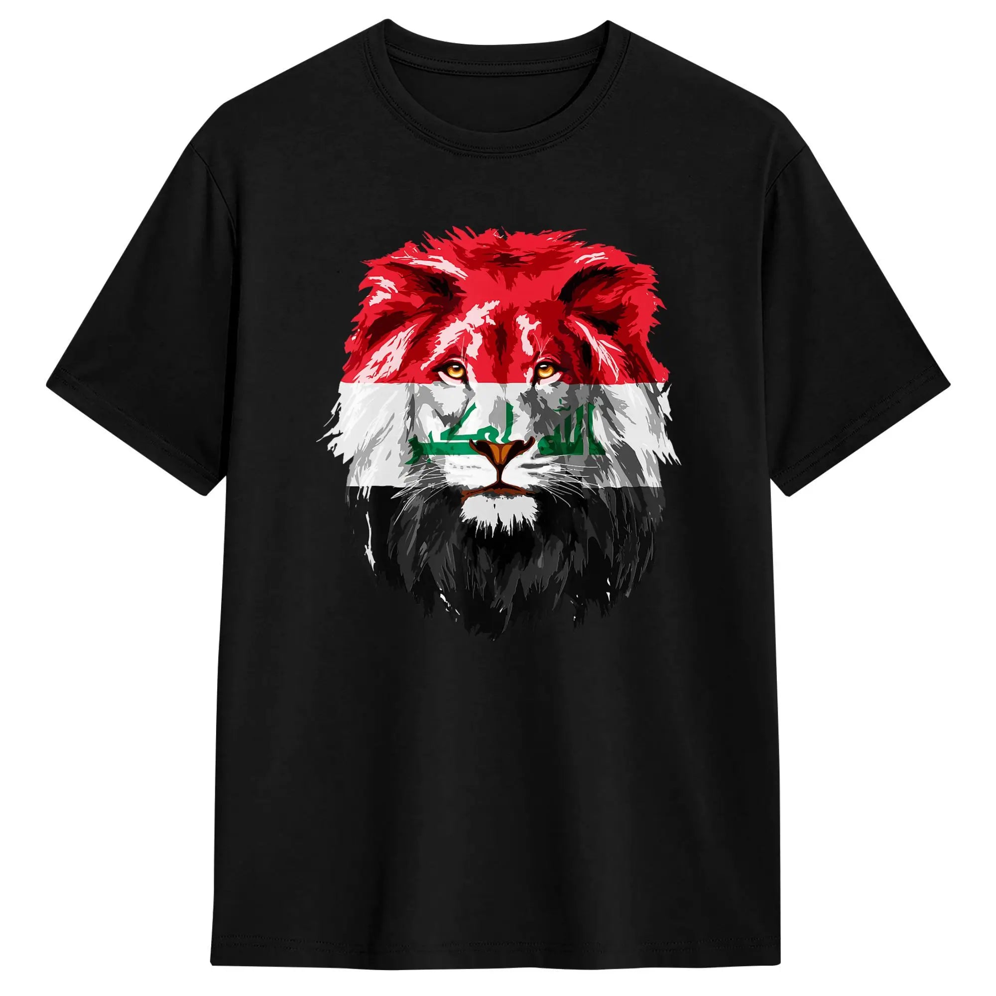 Iraqi Flag Iraq Lion Face Iraq Flag T-Shirt for Men