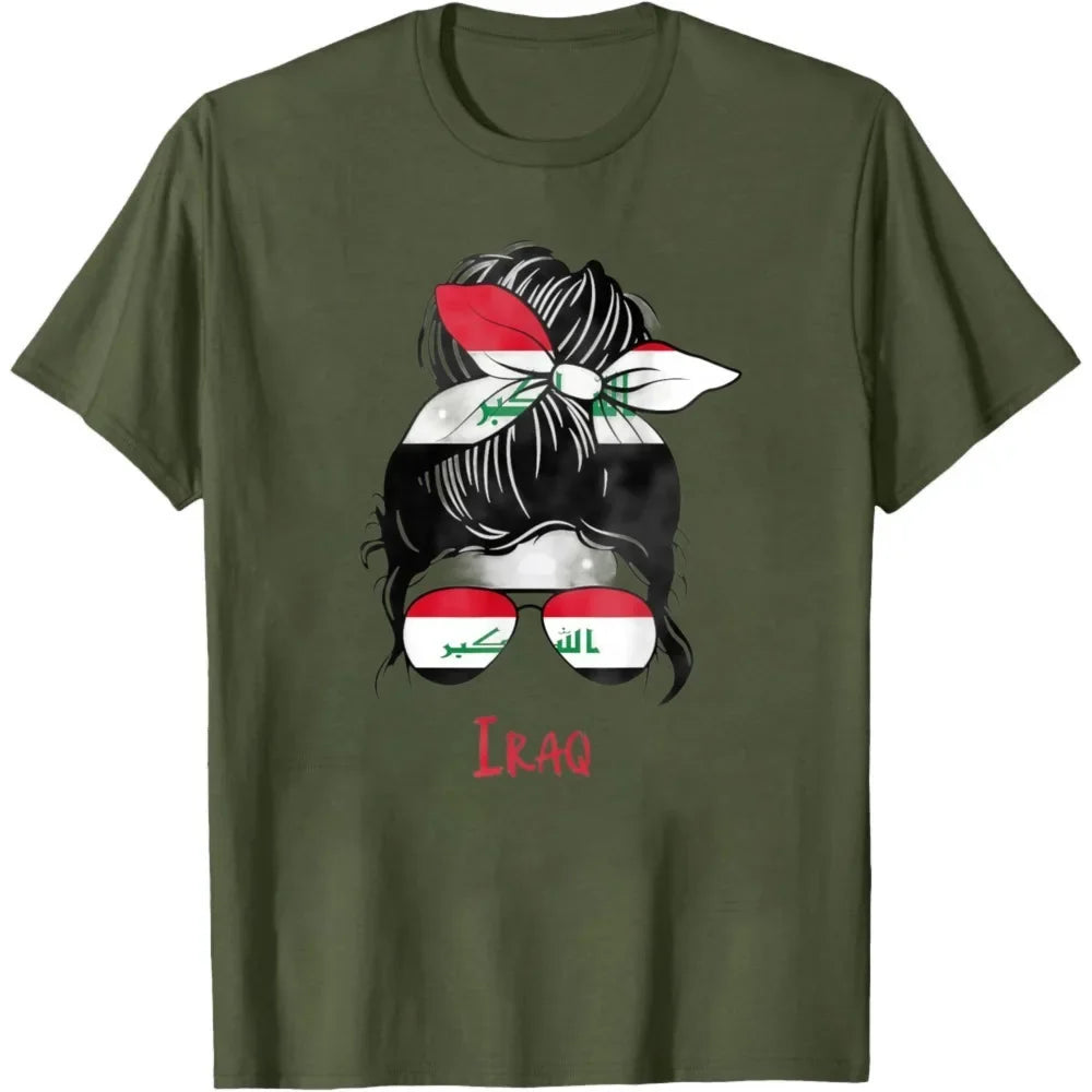 Iraqi Girl Iraq Girl Iraq Woman Flag T-Shirt Women Clothes