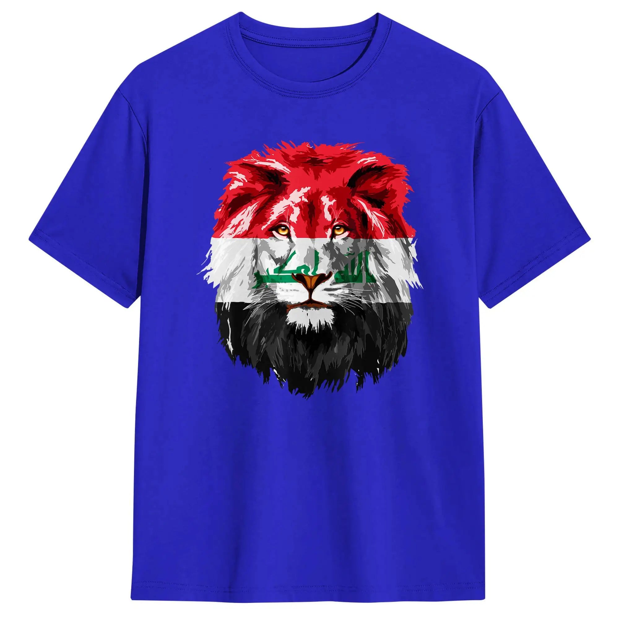 Iraqi Flag Iraq Lion Face Iraq Flag T-Shirt for Men