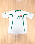 Iraq Style Football Jersey, White Green Retro Style Soccer Shirt