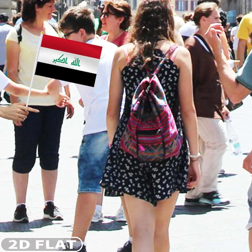 2D FLAT Iraq Handheld Small Flags