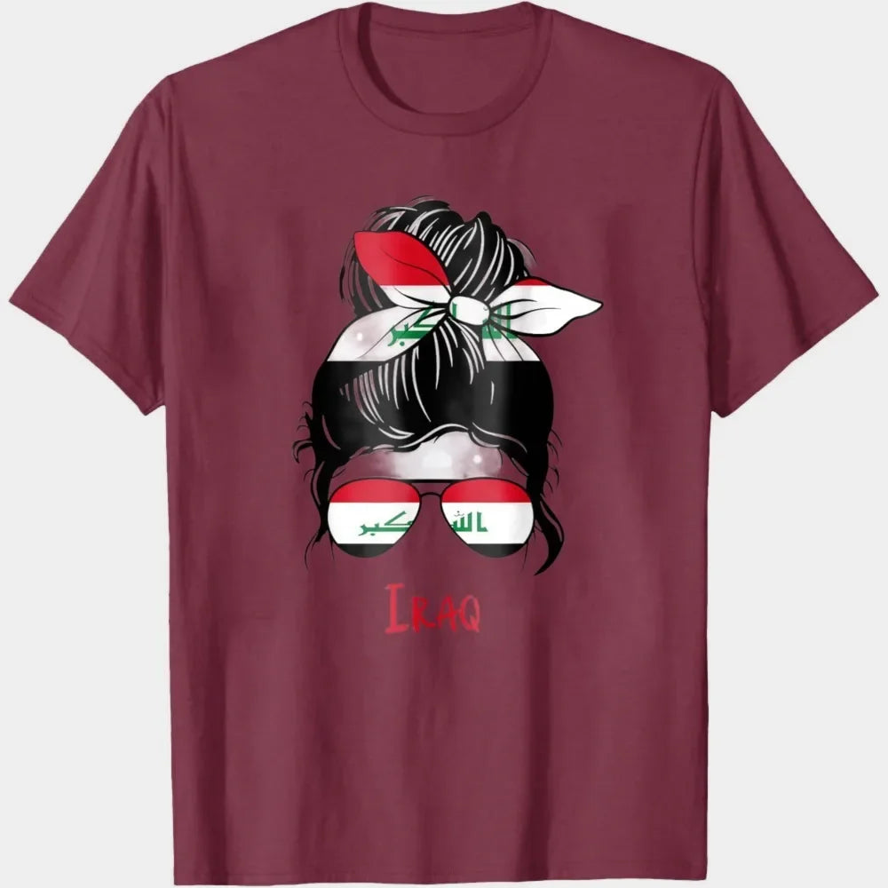Iraqi Girl Iraq Girl Iraq Woman Flag T-Shirt Women Clothes