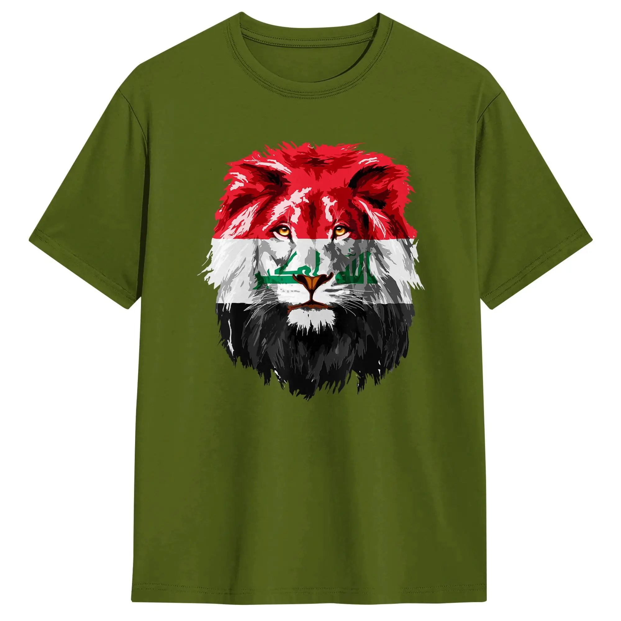Iraqi Flag Iraq Lion Face Iraq Flag T-Shirt for Men