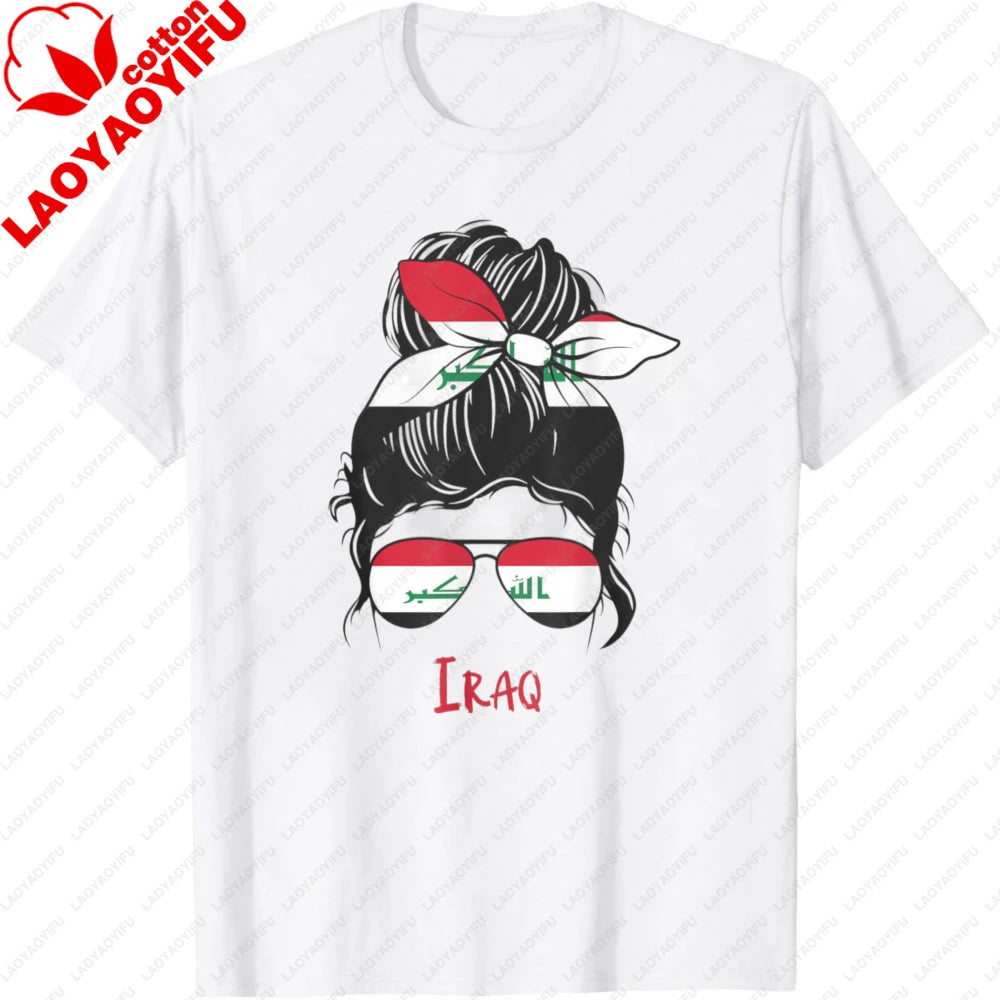 Iraqi Girl Iraq Girl Iraq Woman Flag T-Shirt Women Clothes